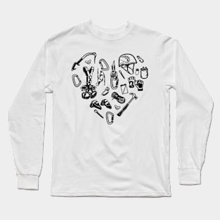 Rock Climbing Heart Climber Long Sleeve T-Shirt